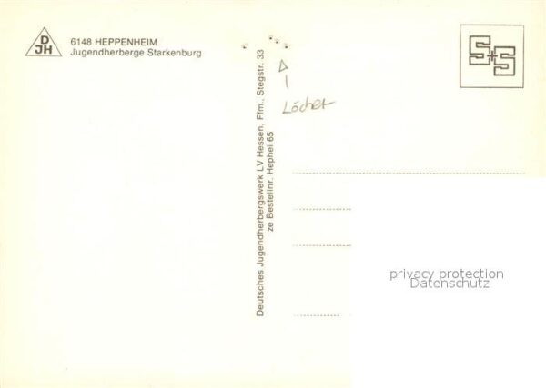 Heppenheim Bergstrasse Jugendherberge Starkenburg Marktplatz – Bild 2