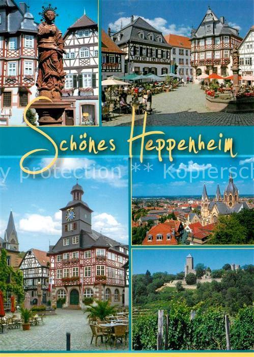 Heppenheim Bergstrasse Brunnenfigur Marktplatz Altstadt Fachwe