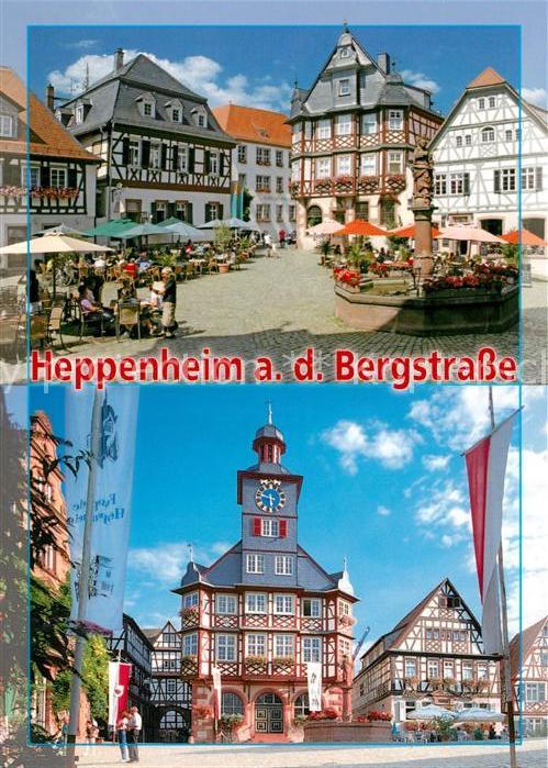 Heppenheim Bergstrasse Marktplatz Altstadt Fachwerkhäuser Rath
