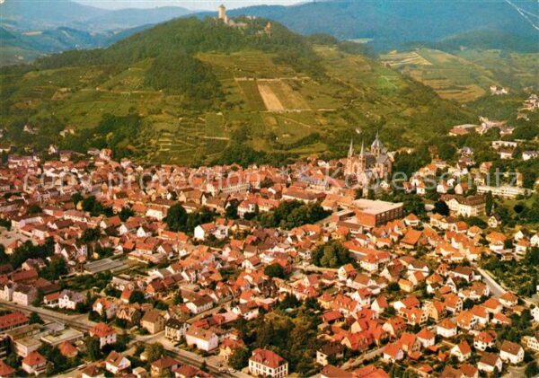 Heppenheim Bergstrasse mit Starkenburg Fliegeraufnahme