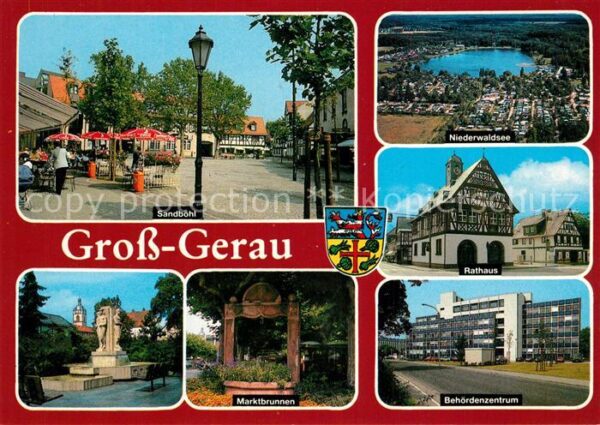 Gross-Gerau Sandböhl Strassencafe Rathaus Fachwerkh