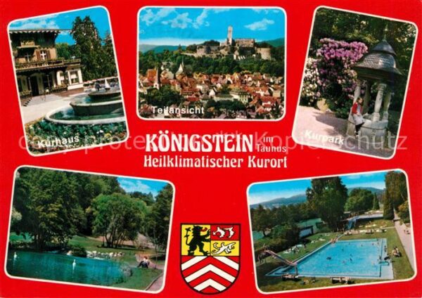 Koenigstein Taunus Kurhaus Kurpark Schwanenteich Freibad T