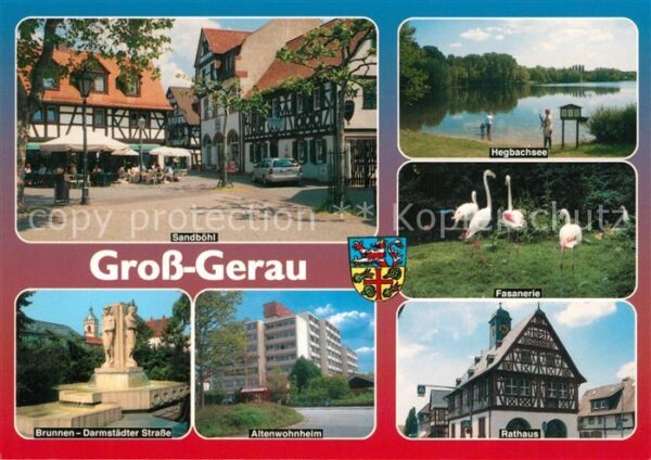 Gross-Gerau Sandböhl Brunnen Altenwohnheim Rathaus