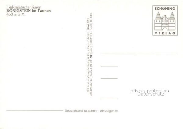 Koenigstein Taunus Heilklimatischer Höhenluftkurort Fliege – Bild 2