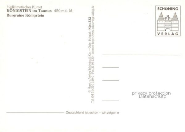 Koenigstein Taunus Burgruine Heilklimatischer Höhenluftkur – Bild 2