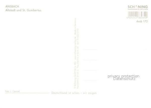 Ansbach Mittelfranken Altstadt St Gumbertus Kirche Denkmal – Bild 2