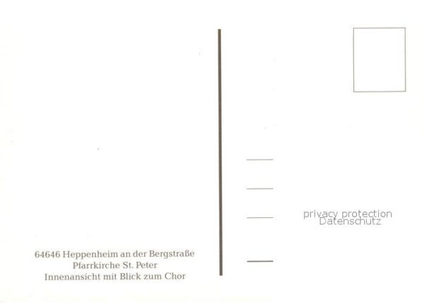 Heppenheim Bergstrasse Pfarrkirche St Peter Innenansicht mit C – Bild 2