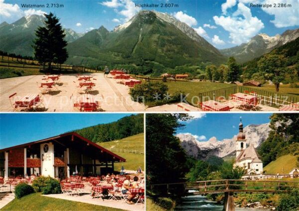 Ramsau Berchtesgaden Gaststätte Schwarzeck Cafe Terrasse Wat