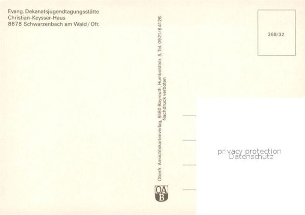 Schwarzenbach Wald Evang Dekanatsjugendtagungsstätte Chris – Bild 2