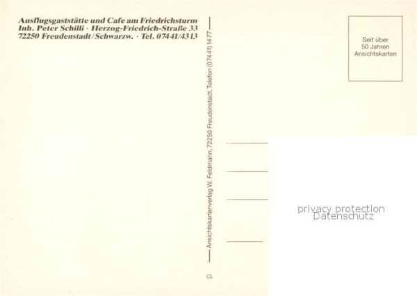 Freudenstadt Ausflugsgaststätte Cafe am Friedrichstu – Bild 2