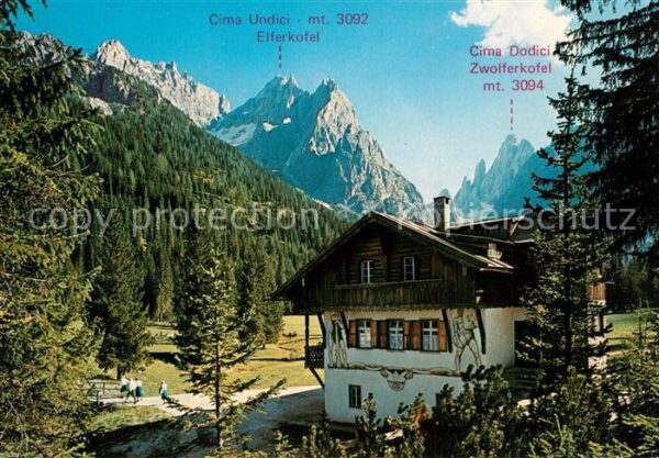 Sexten Sesto Suedtirol Fischleintal Dolomiten Haus am Wald Val