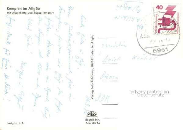 Kempten Allgaeu mit Alpenkette und Zugspitzmassiv Flieg – Bild 2