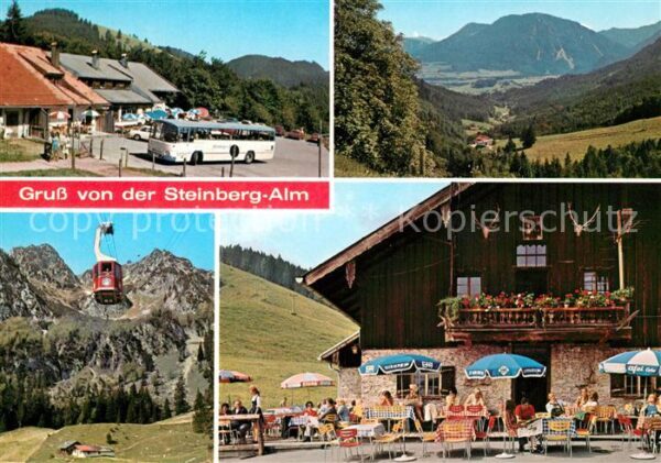 Ruhpolding Berggasthof Steinberg Alm Bergbahn Land