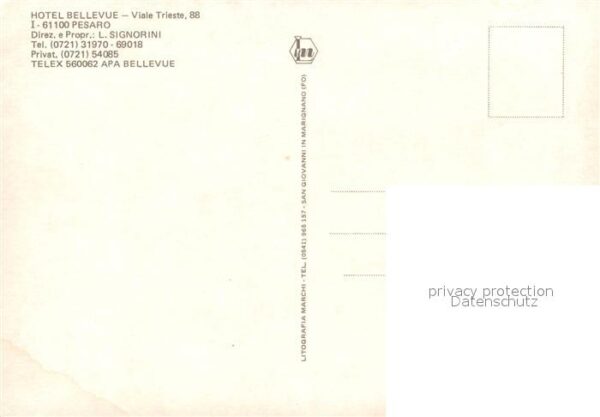 Pesaro Hotel Bellevue Swimming Pool Restaurant – Bild 2