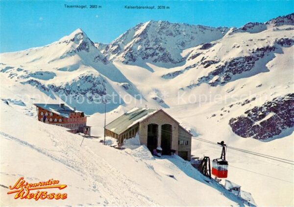 Rudolfshuette Weisssee Seilbahn Bergstation Weisssee Winterpan