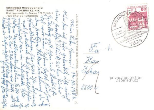 Bad Schoenborn Schwefelbad Mingolsheim Sankt Rochus Kl – Bild 2