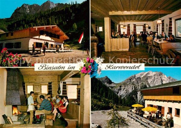 Stans Tirol Binsalm im Karwendelgebirge Berggaststä