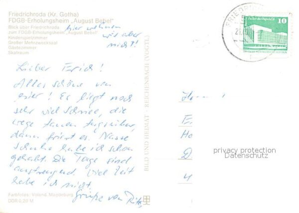 Friedrichroda FDGB Erholungsheim August Bebel Kinders – Bild 2