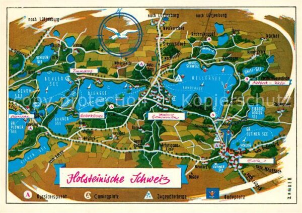 Malente-Gremsmuehlen Landkarte Holsteinische Schweiz