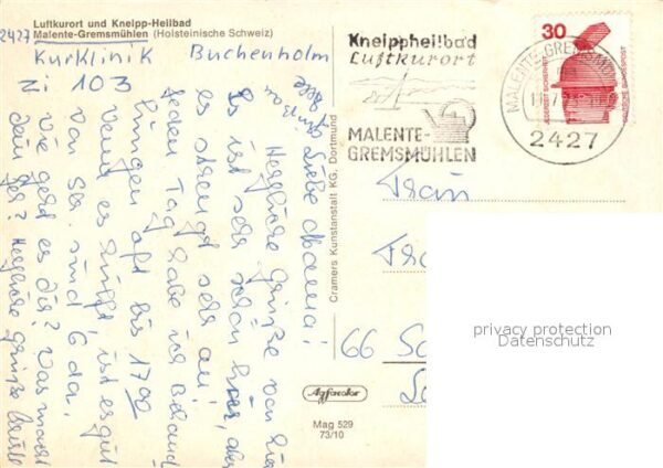Malente-Gremsmuehlen Kurklinik Buchenholm Restaurant Hallenb – Bild 2