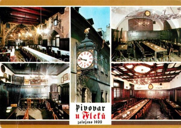 Praha Prahy Prague Pivovar U Fleku Brauerei Gaststätte Fes