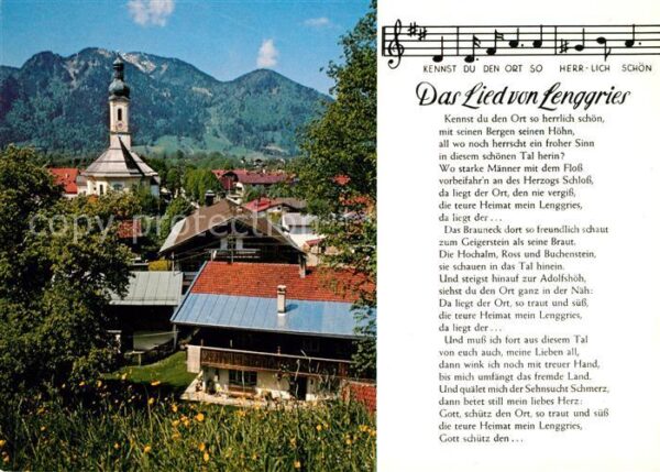 Lenggries Das Lied von Lenggries Noten Ortsmotiv