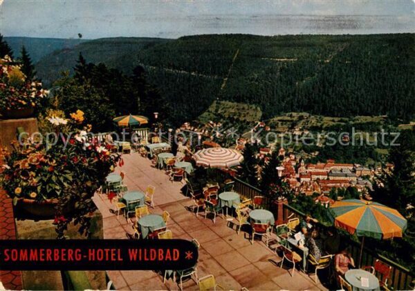 Bad Wildbad Sommerberghotel Restaurant Terrasse Bli