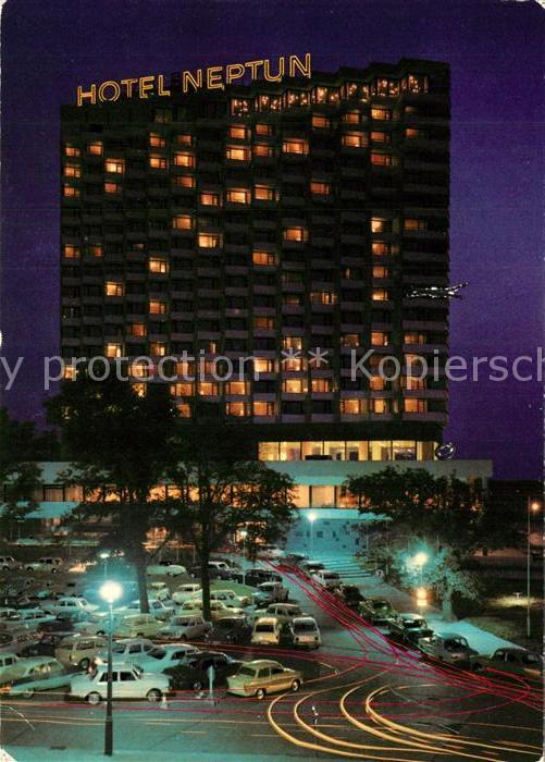 Warnemuende Ostseebad Hotel Neptun Nachtaufnahme