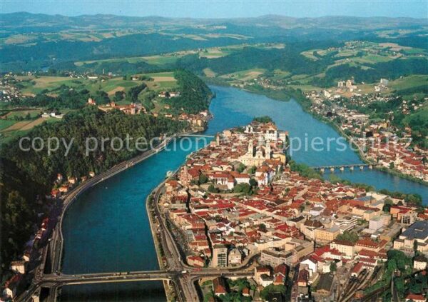 Passau Dreiflüssestadt am Zusammenfluss von Do
