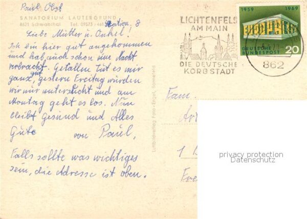 Schwabthal Sanatorium Lautergrund Fliegeraufnahme – Bild 2