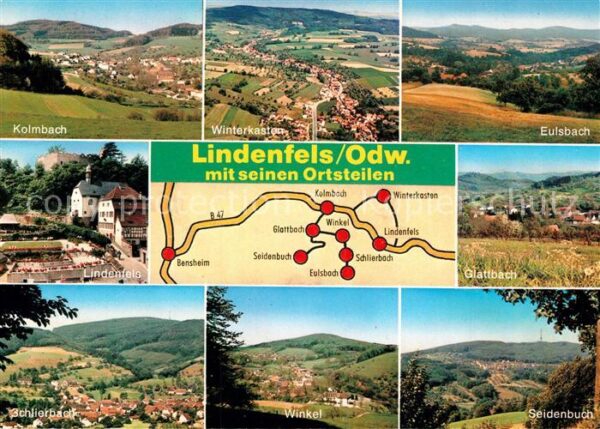 Lindenfels Odenwald mit seinen Ortsteilen Landschaftspanora