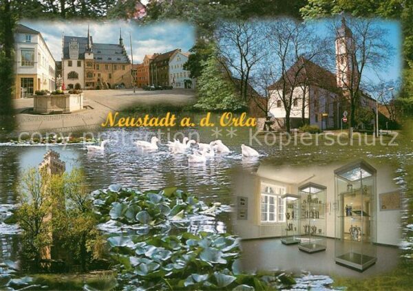Neustadt Orla Marktplatz Rathaus Augustiner Eremitenk