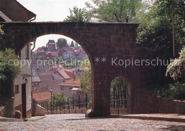 Stadtroda Blick durchs Rote Tor Altstadt