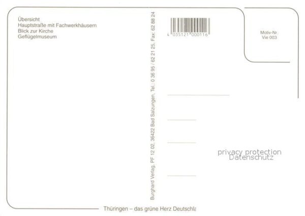 Viernau Hauptstraße Fachwerkhäuser Kirche Geflü – Bild 2