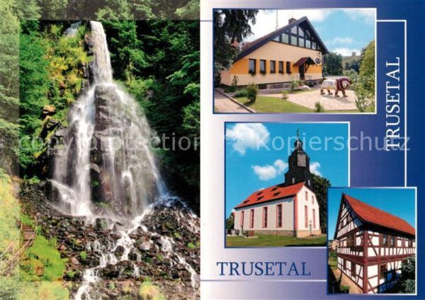Trusetal Wasserfall K2 Pizzena Kirche Fachwerkha
