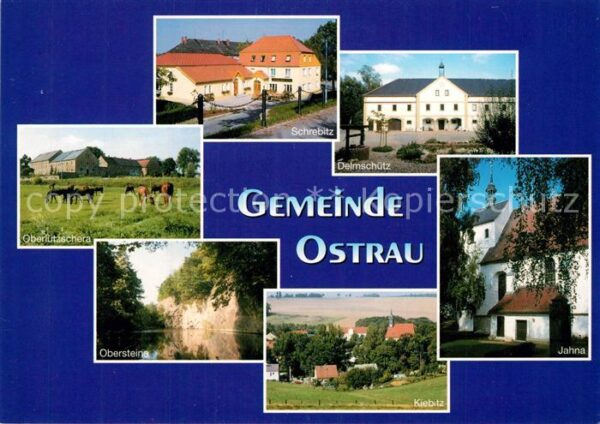 Ostrau Sachsen Oberlützschera Schrebitz Delmschütz Jah