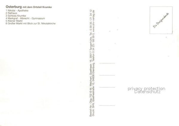 Osterburg Altmark Nikolai Apotheke Rathaus Schloss Krumke – Bild 2