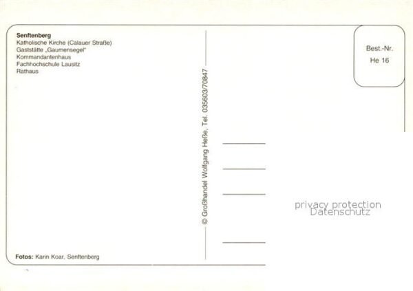 Senftenberg Niederlausitz Kirche Gaststätte Gaumensegel Kommandan – Bild 2