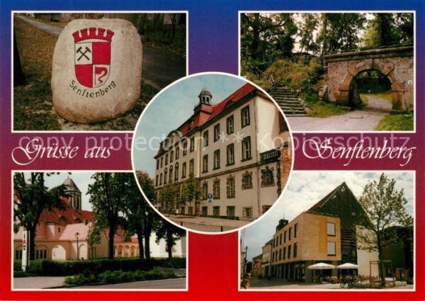 Senftenberg Niederlausitz Stadtwappen Schlosspark Amtsgericht Pet