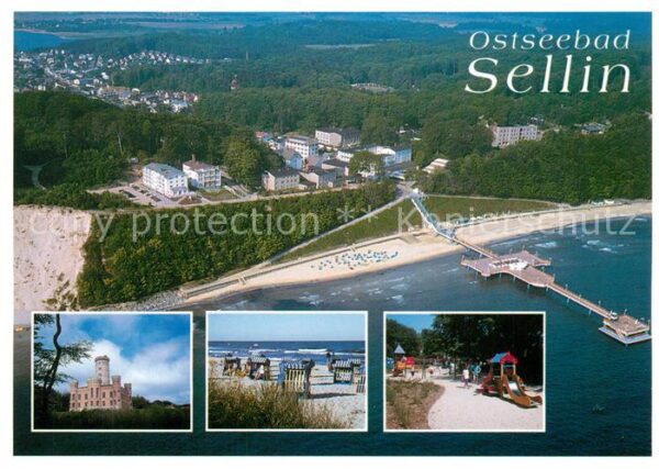 Sellin Ruegen Fliegeraufnahme Schloss Strand Seebrück
