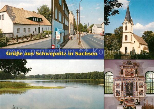 Schwepnitz Kirche See Dorfansichten