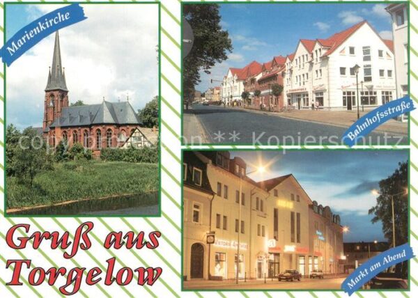 Torgelow Marienkirche Markt am Abend Bahnhofstra