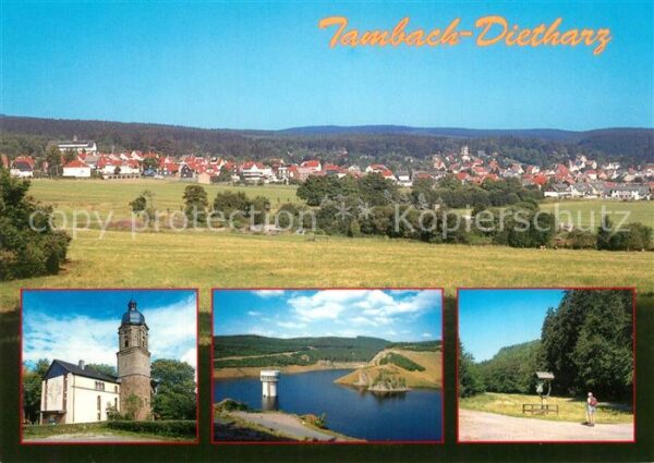 Tambach-Dietharz Panorama Lutherkirche Talsperre Schmalw