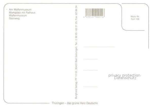 Suhl Thueringer Wald Waffenmuseum Marktplatz Rathaus Steinwe – Bild 2