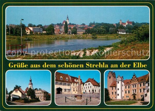 Strehla Panorama Markt Rathaus
