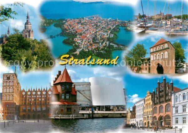 Stralsund Mecklenburg Vorpommern Fliegeraufnahme Stadtansichten
