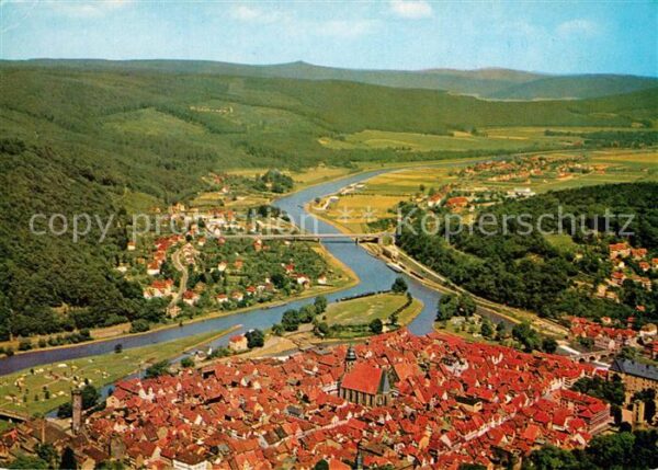 Hannoversch Muenden Fliegeraufnahme Werra Fulda Weser