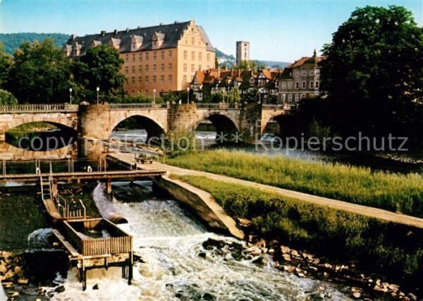 Hannoversch Muenden Alte Werrabr?cke Welfenschloss