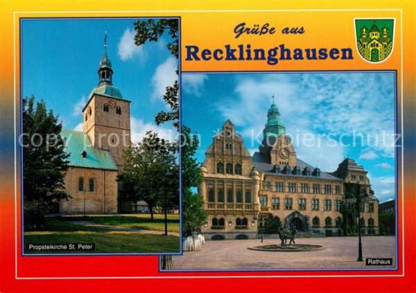 Recklinghausen Westfalen Propsteikirche Sankt Peter Rathaus