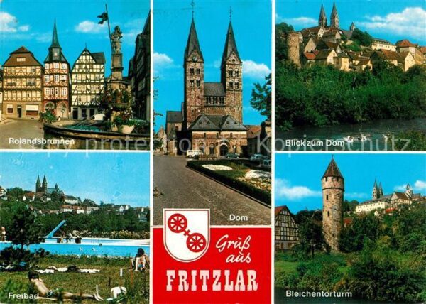 Fritzlar Rolandsbrunnen Dom Freibad Bleichentort